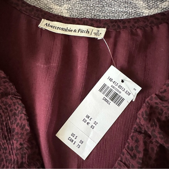 NWT Abercrombie & Fitch Long Sleeve Leopard Bodysuit - Picture 4 of 7